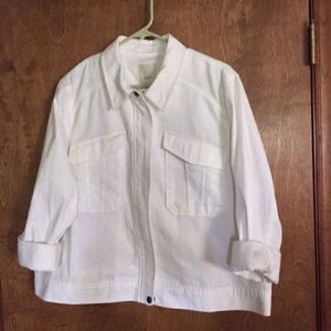 NWT Nordstrom Sejour Off White Jean Jacket 18W
